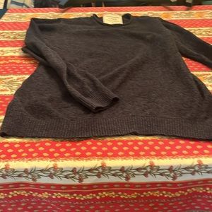Abercrombie & Fitch 100% cotton heathered dark gray blue sweater